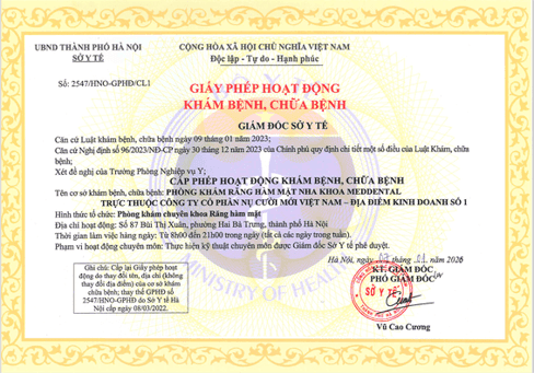 Giấy phép hoạt động cơ sở Cát Linh